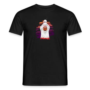 Scary Bloody Ghost for Horror Fans - Men's T-Shirt - black - Front - AI Model Male 178 light (178cm)