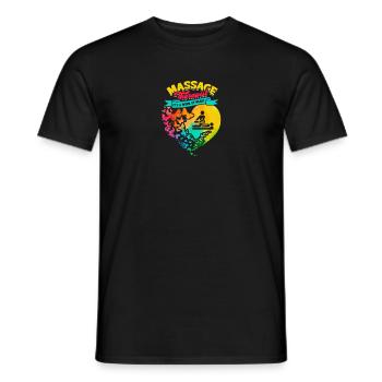 Massage Therapist It's a work of heart - - Men's T-Shirt - black - Front - AI Model Male 178 light (178cm)