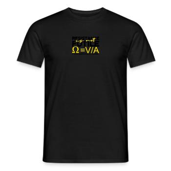 Widerstand ist nicht zwecklos Seine Spannung geteilt durch - Männer T-Shirt - Schwarz - Vorne - AI Model Male 178 light (178cm)