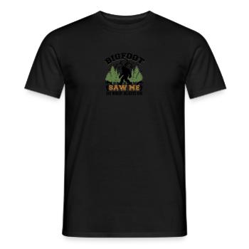 Bigfoot m’a vu mais personne ne le croit - monstre - T-shirt homme - noir - Devant - AI Model Male 178 light (178cm)
