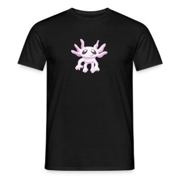 Axolotl doux - T-shirt homme - noir - Devant - AI Model Male 178 light (178cm)