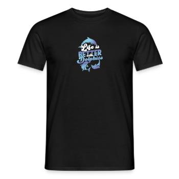 Earth with children - environmental - Men's T-Shirt - black - Front - AI Model Male 178 light (178cm)