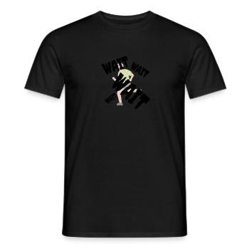 T-shirt design saying funny jogger meme gift - Men's T-Shirt - black - Front - AI Model Male 178 light (178cm)