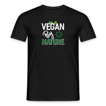 Von Natur Aus Vegan - Männer T-Shirt - Schwarz - Vorne - AI Model Male 178 light (178cm)