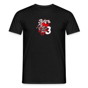 Auf 3 - Dirtbikes - Männer T-Shirt - Schwarz - Vorne - AI Model Male 178 light (178cm)