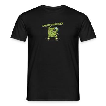 Skatersaurusrex - planche à roulettes - T-shirt homme - noir - Devant - AI Model Male 178 light (178cm)