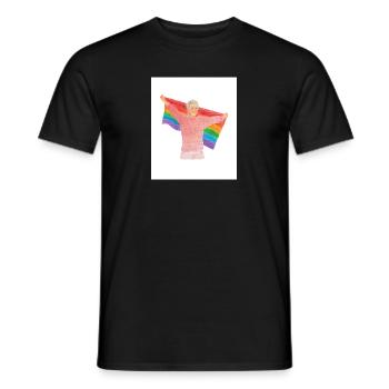 LGBTQ Aufdruck - Männer T-Shirt - Schwarz - Vorne - AI Model Male 178 light (178cm)