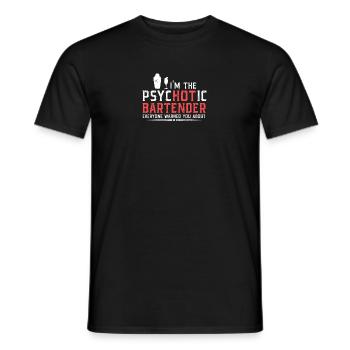 Je suis le barman psychotique que tout le monde vous a prévenu - T-shirt homme - noir - Devant - AI Model Male 178 light (178cm)