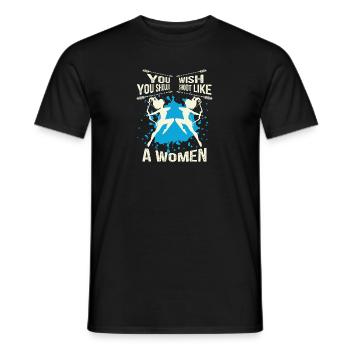 Archery you wish you were as good as woman - Men's T-Shirt - black - Front - AI Model Male 178 light (178cm)