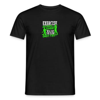 Trainiere, weil Zombies die langsamen fressen werden - Männer T-Shirt - Schwarz - Vorne - AI Model Male 178 light (178cm)