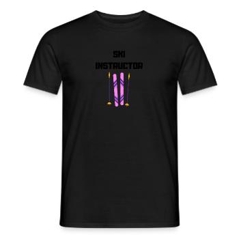 Moniteur de ski - T-shirt homme - noir - Devant - AI Model Male 178 light (178cm)