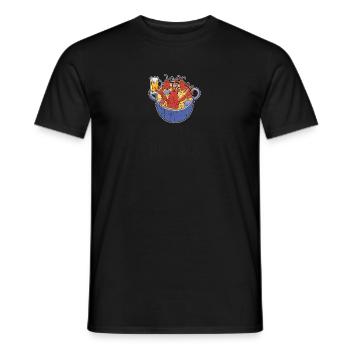 Boisseaux et infusions - crustacés - T-shirt homme - noir - Devant - AI Model Male 178 light (178cm)