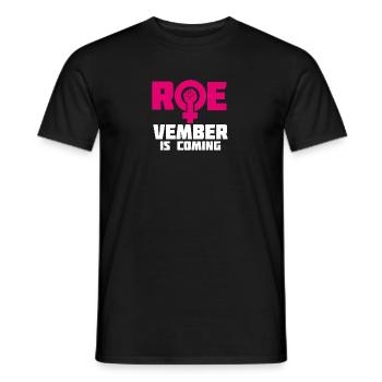 November Roevember is coming - Men's T-Shirt - black - Front - AI Model Male 178 light (178cm)