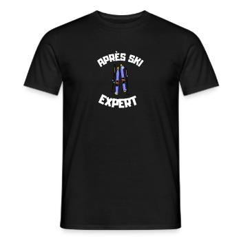 Après Ski Expert - Männer T-Shirt - Schwarz - Vorne - AI Model Male 178 light (178cm)