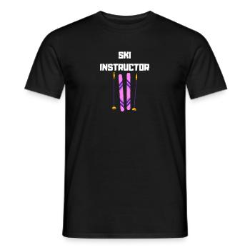 Moniteur de ski - T-shirt homme - noir - Devant - AI Model Male 178 light (178cm)