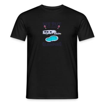 We put the glam in glamping - glamping - Men's T-Shirt - black - Front - AI Model Male 178 light (178cm)