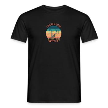 Ich verliere nie Entweder ich gewinne oder lerne - Handel - Männer T-Shirt - Schwarz - Vorne - AI Model Male 178 light (178cm)
