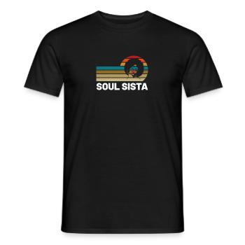 Funk Clothing | Vintage 70er Jahre Kostüm für Soul Musik - Männer T-Shirt - Schwarz - Vorne - AI Model Male 178 light (178cm)