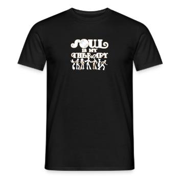 Funk Clothing | Vintage 70er Jahre Kostüm für Soul Musik - Männer T-Shirt - Schwarz - Vorne - AI Model Male 178 light (178cm)