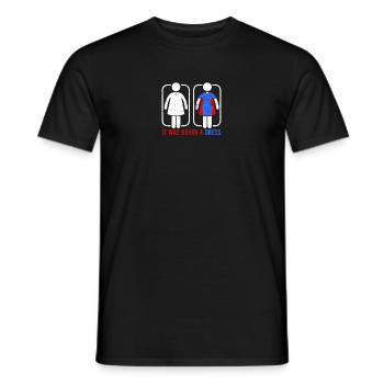 Ce n’était jamais une robe - l’égalité des sexes - T-shirt homme - noir - Devant - AI Model Male 178 light (178cm)