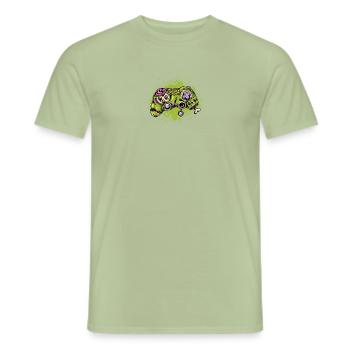 Green spray paint game controller - gamer - Men's T-Shirt - sage - Front - AI Model Male 178 light (178cm)
