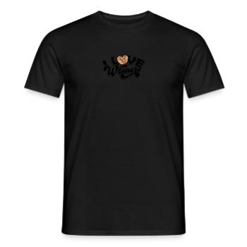 Ich liebe Weiners - Hotdog - Männer T-Shirt - Schwarz - Vorne - AI Model Male 178 light (178cm)