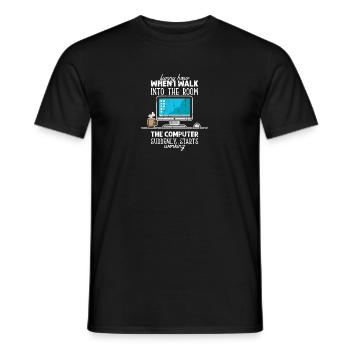 I used to be a people person until people ruined - Men's T-Shirt - black - Front - AI Model Male 178 light (178cm)