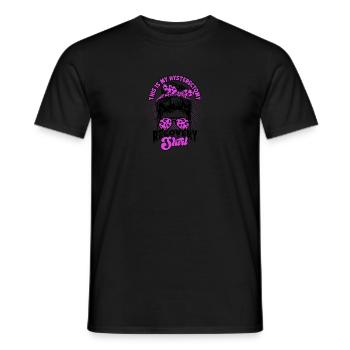 This is my hysterectomy recovery shirt - recovery - Men's T-Shirt - black - Front - AI Model Male 178 light (178cm)