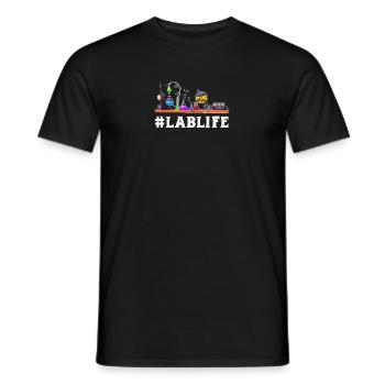 Lablife - laboratoire - T-shirt homme - noir - Devant - AI Model Male 178 light (178cm)