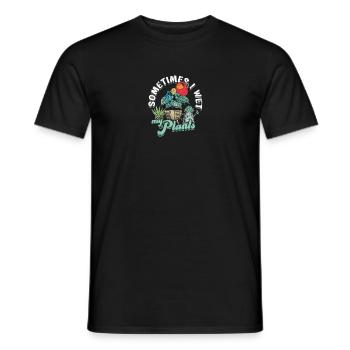 Parfois, je mouille mes plantes - jardinage - T-shirt homme - noir - Devant - AI Model Male 178 light (178cm)