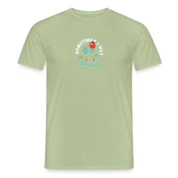 Parfois, je mouille mes plantes - jardinage - T-shirt homme - vert sauge - Devant - AI Model Male 178 light (178cm)