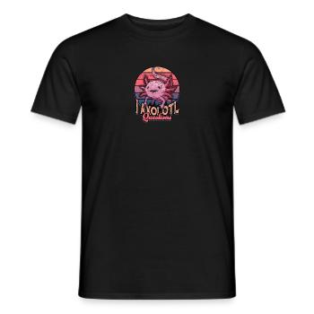 I axolotl questions - herpetology - Men's T-Shirt - black - Front - AI Model Male 178 light (178cm)