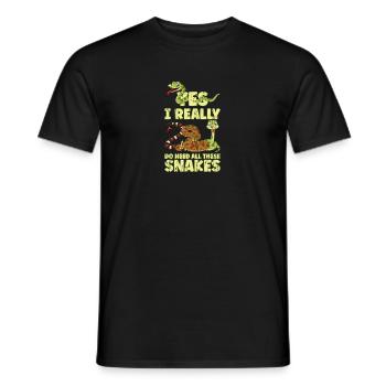 Ja, ich brauche wirklich all diese Schlangen - Schlangen - Männer T-Shirt - Schwarz - Vorne - AI Model Male 178 light (178cm)