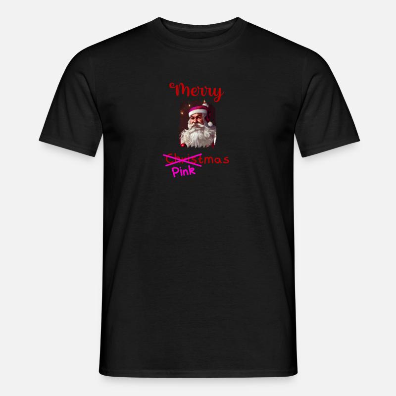 Rosa Weihnachtsmann - Männer T-Shirt - undefined