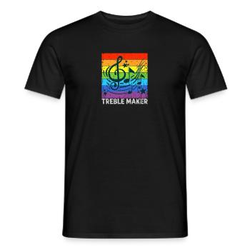 Treble Maker - musician - Men's T-Shirt - black - Front - AI Model Male 178 light (178cm)