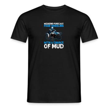 Wochenendprognose Vierrad mit einer Chance auf - Männer T-Shirt - Schwarz - Vorne - AI Model Male 178 light (178cm)