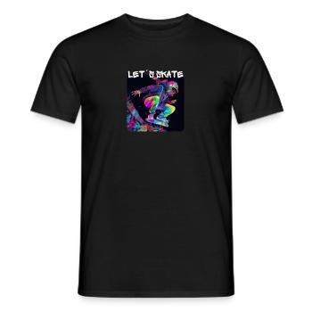 Lets Skate - Cooler Skater Auf Der Straße - - Männer T-Shirt - Schwarz - Vorne - AI Model Male 178 light (178cm)
