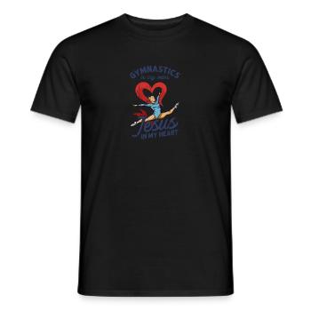Gymnastik in meinen Adern Jesus in meinem Herzen - Turner - Männer T-Shirt - Schwarz - Vorne - AI Model Male 178 light (178cm)