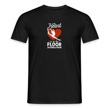Mein Herz liegt auf dem Boden #gymnastmom - Mama - Männer T-Shirt - Schwarz - Vorne - AI Model Male 178 light (178cm)