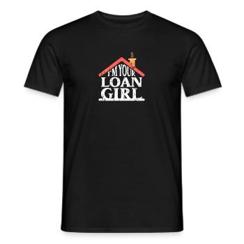 Ich bin dein Kreditmädchen - Startseite - Männer T-Shirt - Schwarz - Vorne - AI Model Male 178 light (178cm)