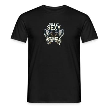 Sei kein Axtloch - Holz - Männer T-Shirt - Schwarz - Vorne - AI Model Male 178 light (178cm)