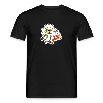Bleiben Sie seltsam Sarkastisches Kamillendesign - Männer T-Shirt - Schwarz - Vorne - AI Model Male 178 light (178cm)