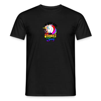 I'm not gay I'm super gay - unicorn - Men's T-Shirt - black - Front - AI Model Male 178 light (178cm)