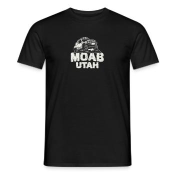 Moab Utah - Rennfahrer - Männer T-Shirt - Schwarz - Vorne - AI Model Male 178 light (178cm)