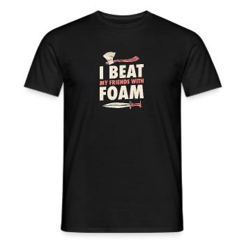Larp |Live-Action-Rollenspiel |Larpen |Larp - Männer T-Shirt - Schwarz - Vorne - AI Model Male 178 light (178cm)