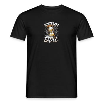 Hinterlassen Sie Ihre Spuren mit Holzhandwerk - woodcraft - Männer T-Shirt - Schwarz - Vorne - AI Model Male 178 light (178cm)