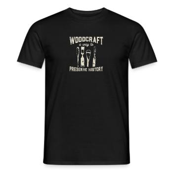Woodcraft - un moyen de préserver l’histoire - woodcraft - T-shirt homme - noir - Devant - AI Model Male 178 light (178cm)