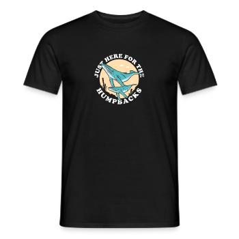 Whale Watcher Saying Whale Fans Humpback Whales - Men's T-Shirt - black - Front - AI Model Male 178 light (178cm)
