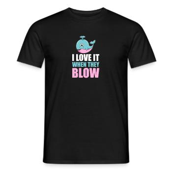 Whale Watcher Saying Whale Fans Humpback Whales - Men's T-Shirt - black - Front - AI Model Male 178 light (178cm)