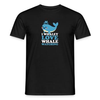 Whale Watcher Saying Whale Fans Humpback Whales - Men's T-Shirt - black - Front - AI Model Male 178 light (178cm)